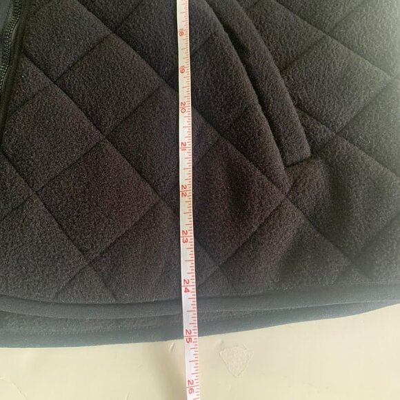 Talbots Black Quilted Fleece Zip Up Vest - Picture 8 of 9
